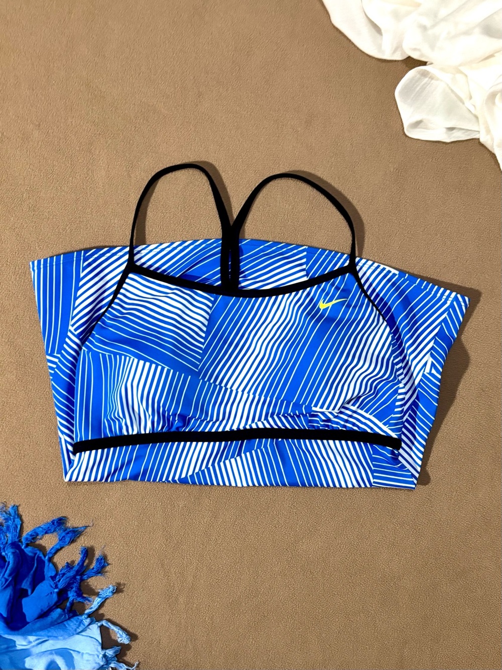 Nike Women’s Tankini Swimsuit Top • Size 16 • Blue Stripe - Picture 5 of 8